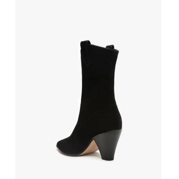 NIB Schutz Women's Black Mackie Nubuck Leather Bootie Size 7.5 B - Picture 3 of 10